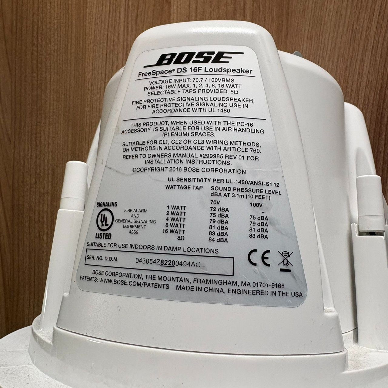 中古】BOSE ボーズ FreeSpace DS 16F Loudspeaker 天井埋め込み型