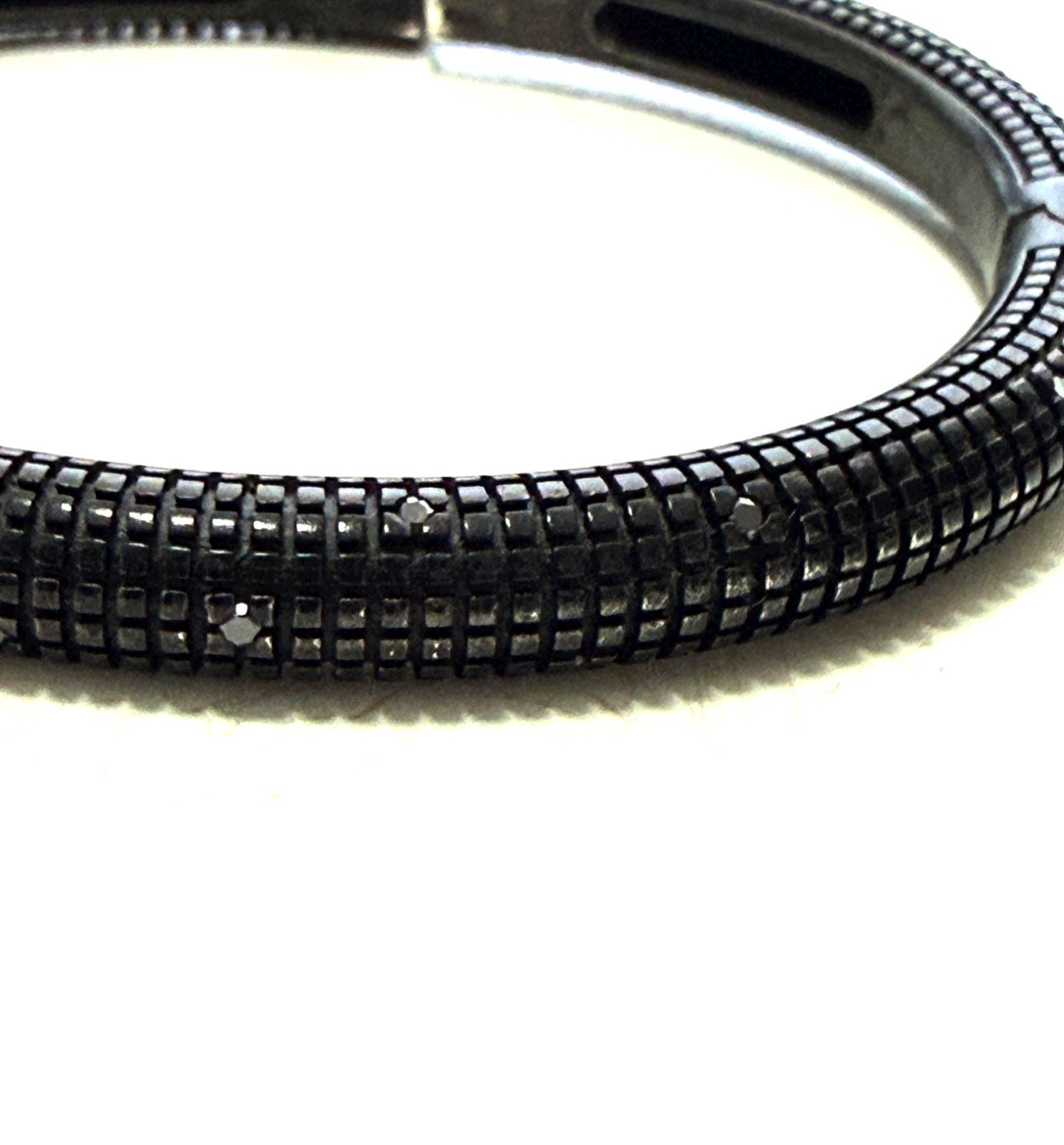 DAMIANIメトロポリタンレザーブレスレット ブラック シルバー