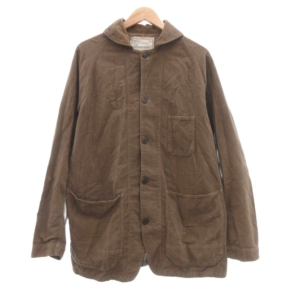 キャピタル kapital シャツジャケット XL 茶 ブラウン コーデュロイ ショールカラー 長袖 ECF004 /KR ■ECF004