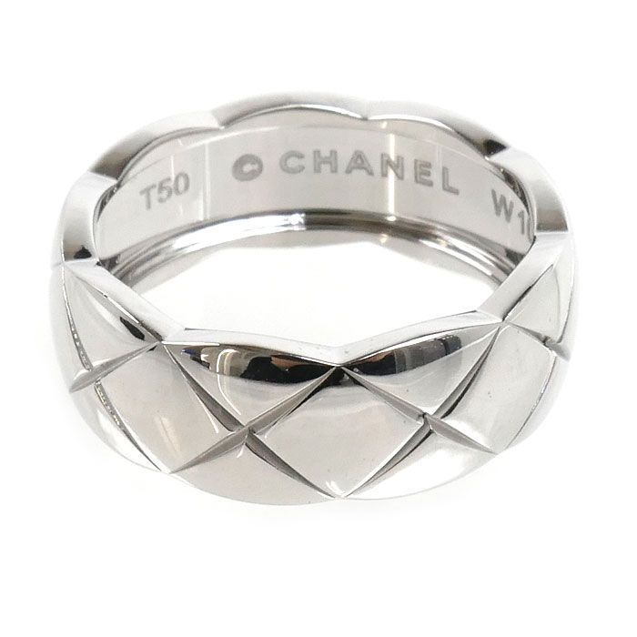 CHANEL シャネル K18WG ホワイトゴールド ココクラッシュ リング・指輪 J10570 10号 50 5.7g レディース 中古 美品