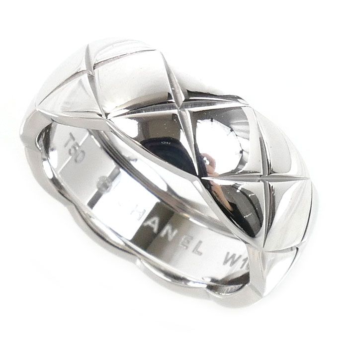CHANEL シャネル K18WG ホワイトゴールド ココクラッシュ リング・指輪 J10570 10号 50 5.7g レディース 中古 美品