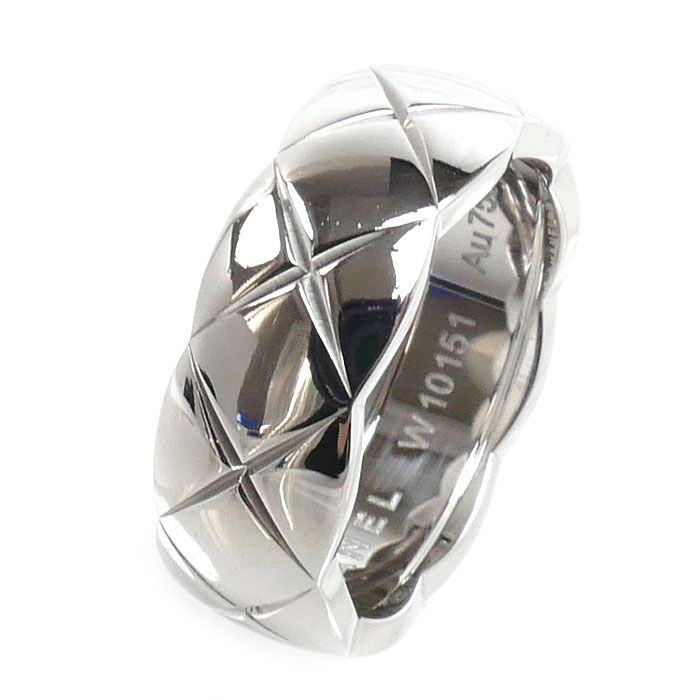 CHANEL シャネル K18WG ホワイトゴールド ココクラッシュ リング・指輪 J10570 10号 50 5.7g レディース 中古 美品