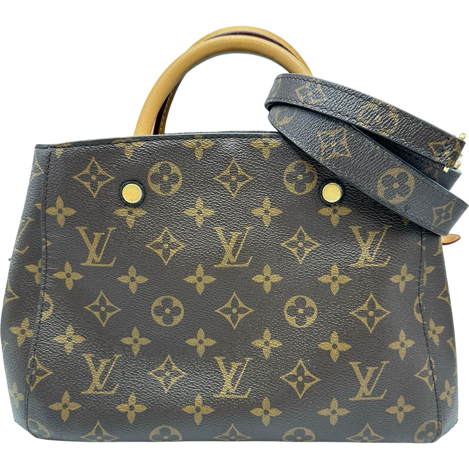 ルイ・ヴィトン LOUIS VUITTON モンテーニュBB M41055 ブラウン モノグラム レディース ショルダーバッグ