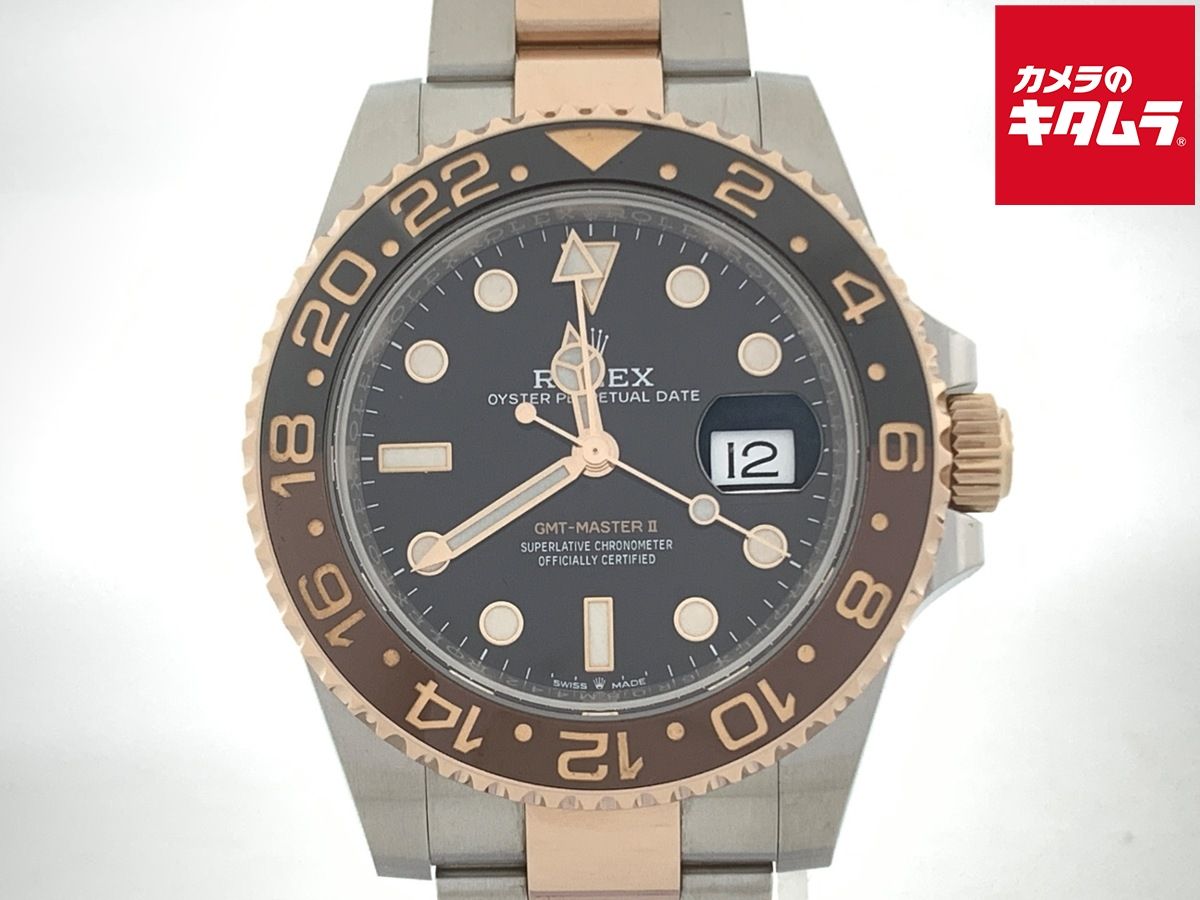 【中古】 【良品】 ロレックス(ROLEX) GMTマスターII ブラック 126711CHNR ステンレス/ローズゴールド OB ブラック/ブルーベゼル