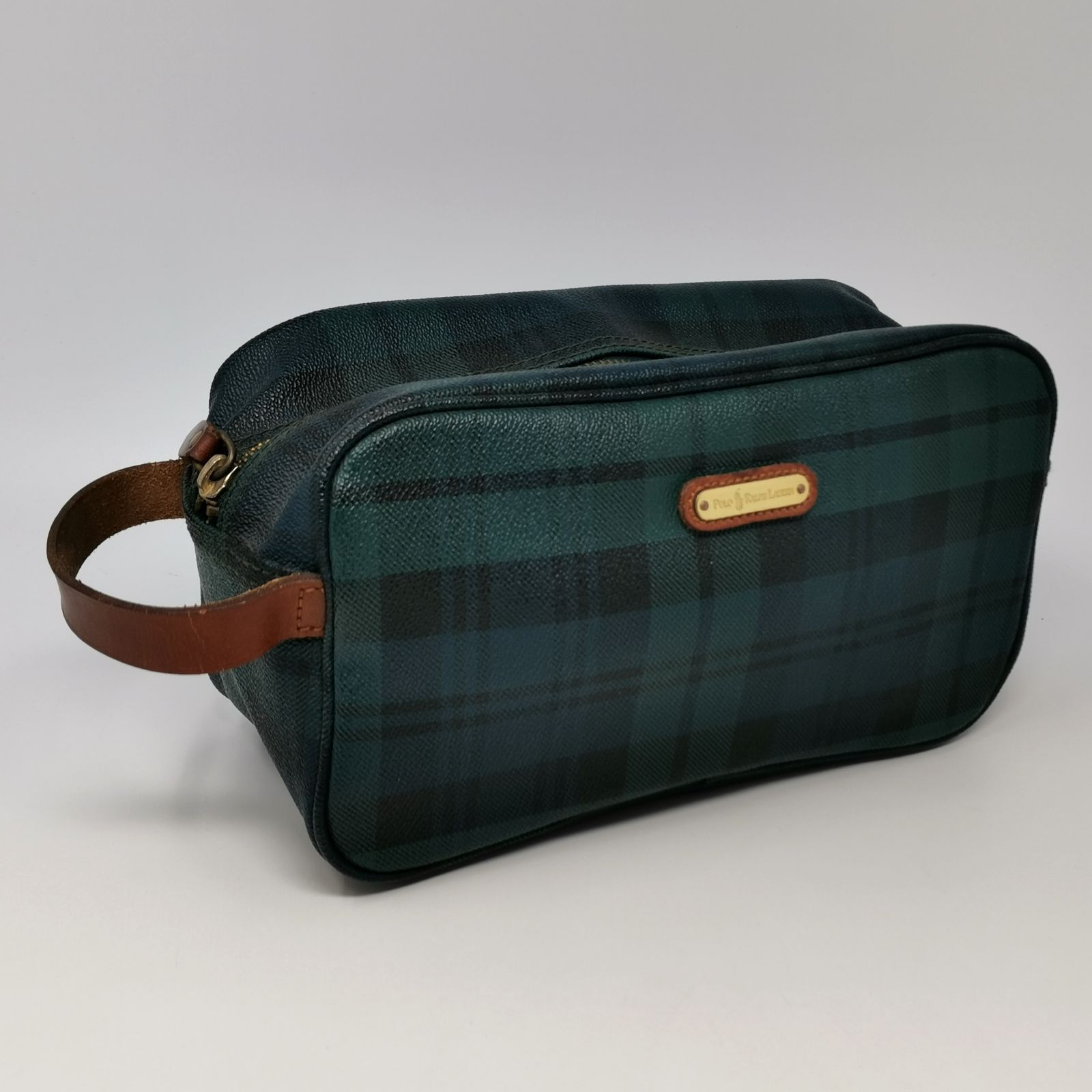POLO Ralph Lauren ダークグリーン クラッチバッグ ラルフローレン ポーチ 中古品 管理番号KKVFUKO640