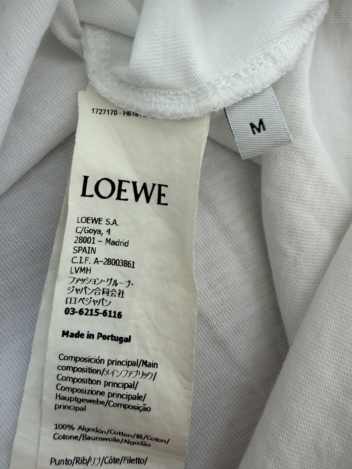 LOEWE ロエベ 22SS Graphic Tシャツ ローズ バックプリント M 美品 