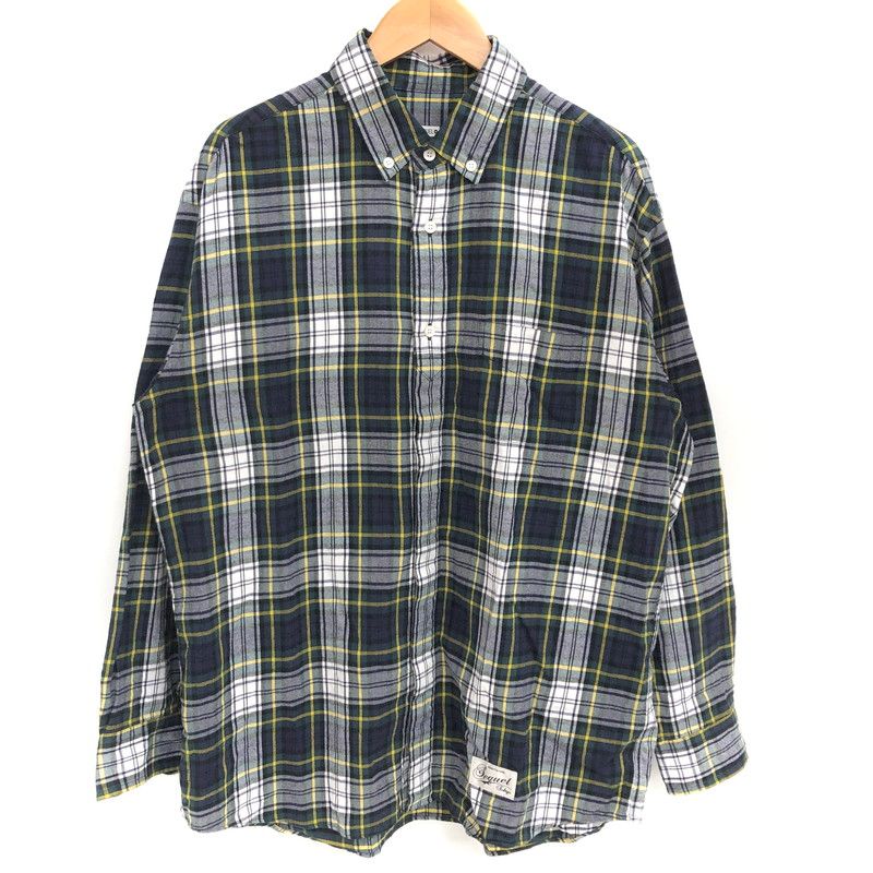 【中古品】 SEQUEL TARTAN FLYFRONT SHIRT SQ-25SS-SH-03 タータンチェック フライフロント 長袖 シャツ トップス 【142-260512-rs-03-fur】