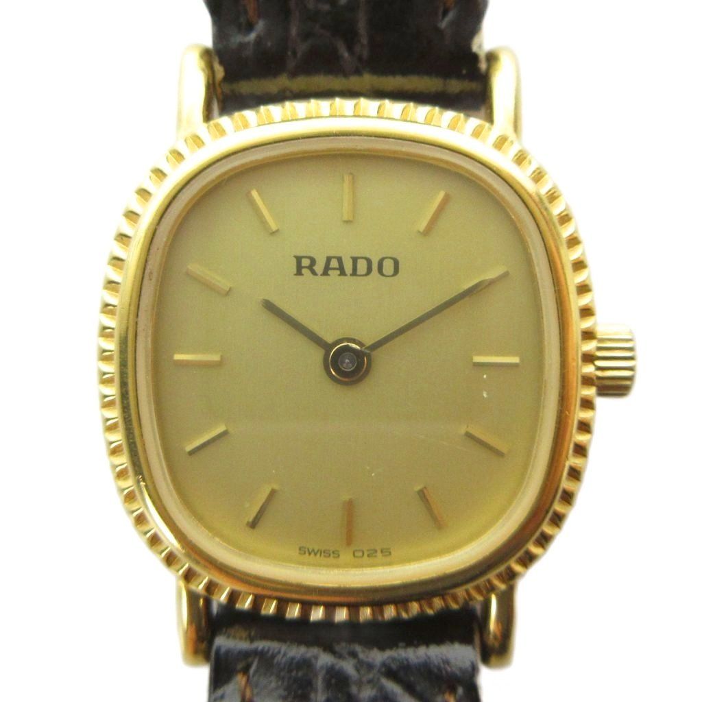 ラドー RADO 204.3611.2 腕時計 ウォッチ クォーツ レザーベルト ゴールド色 ■GY18 /MQ