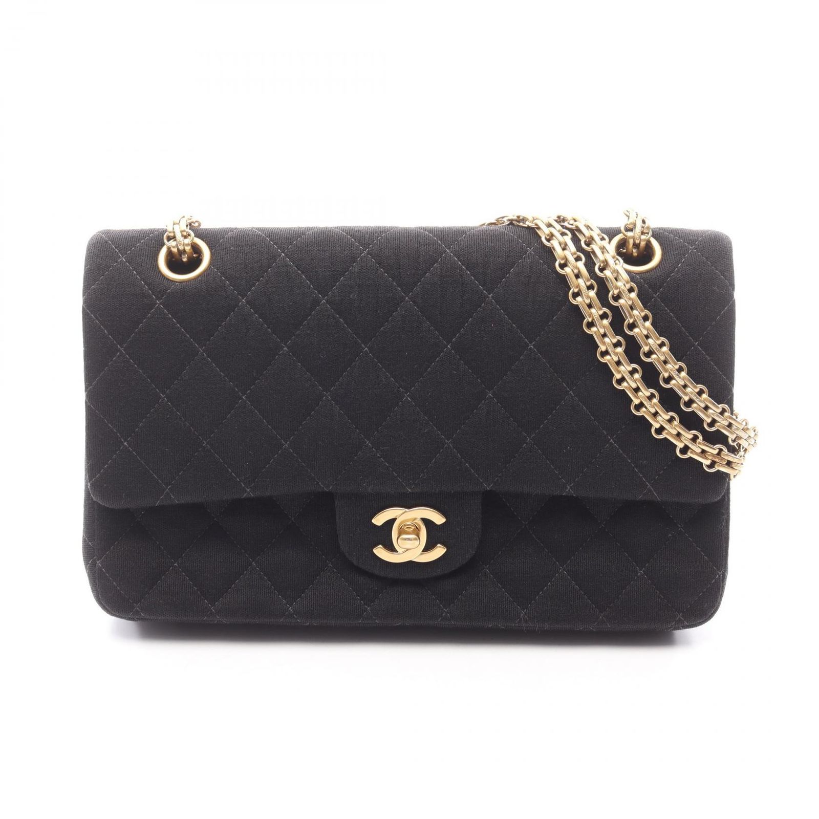 シャネル CHANEL ショルダーバッグ マトラッセ Wフラップ ブラック その他 マトラッセ ダブルフラップ チェーンショルダー レディース Used B