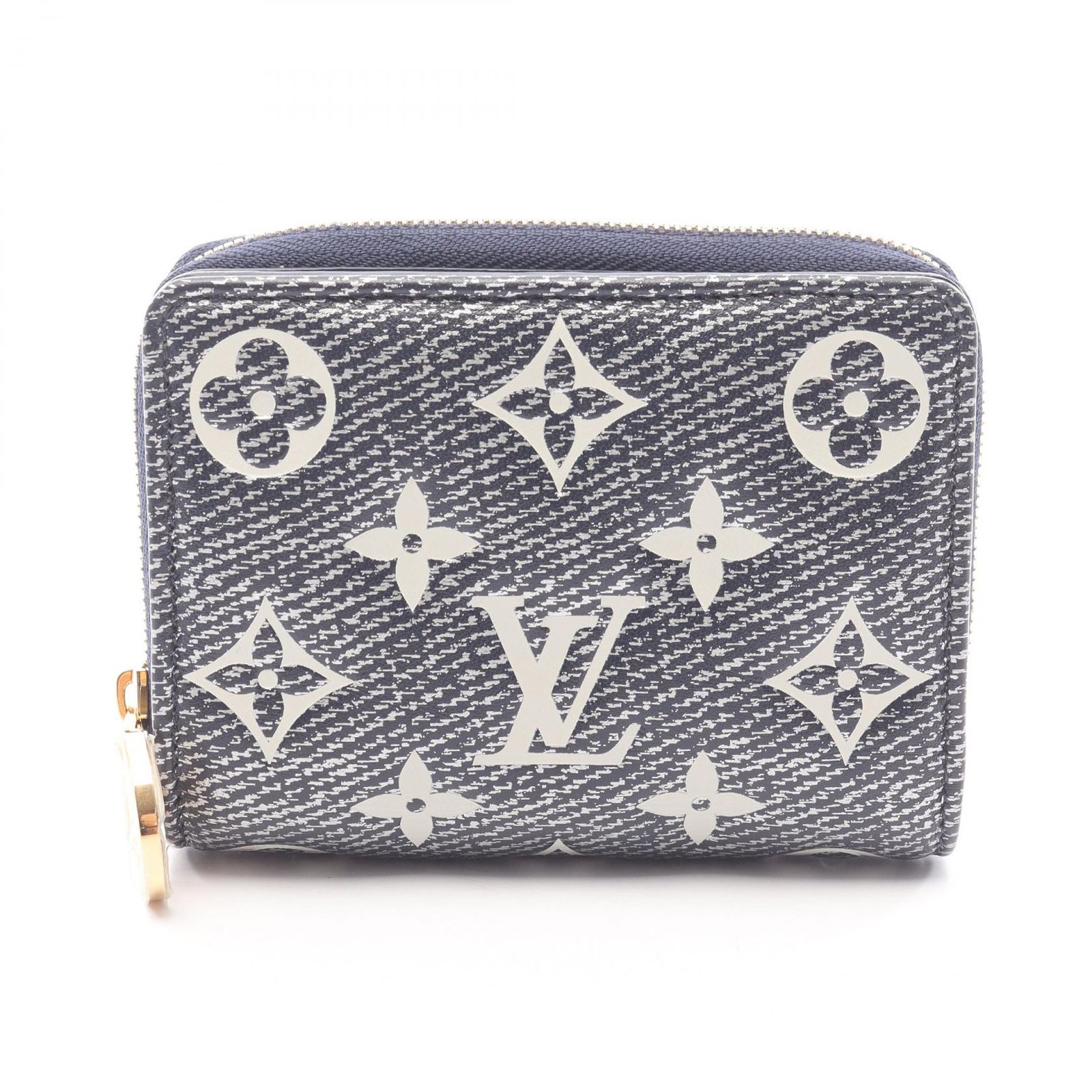 ルイ・ヴィトン LOUIS VUITTON 二つ折り財布 ポルトフォイユ ルー モノグラムエンボス M82525 ネイビー レザー ポルトフォイユ・ルー レディース Used A