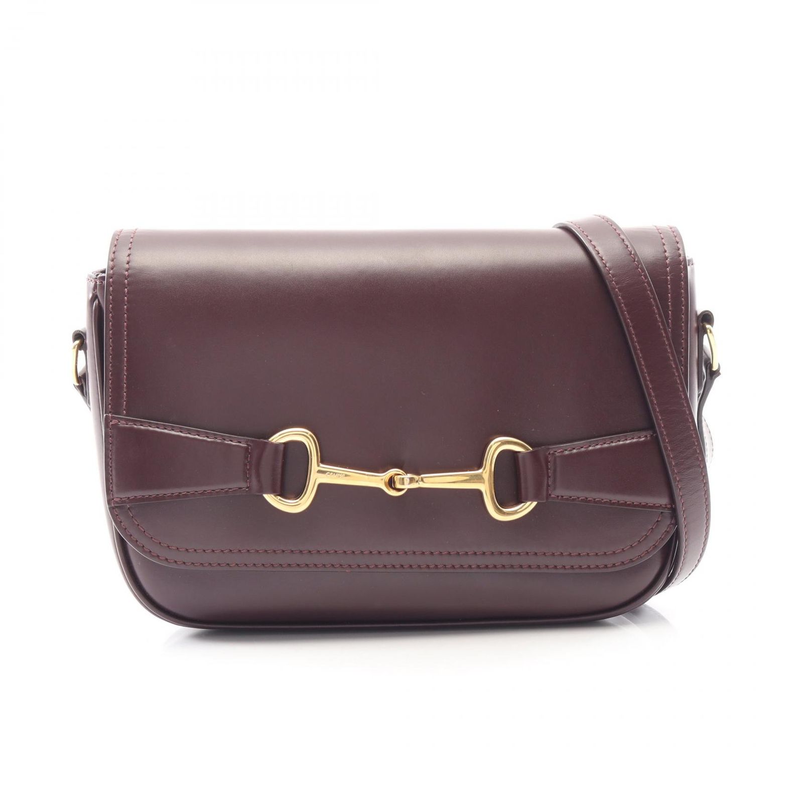 セリーヌ CELINE ショルダーバッグ ボルドー レザー ホースビット ショルダーバッグ レディース Used A