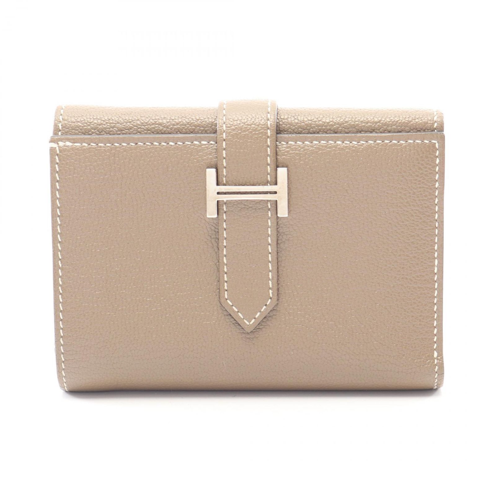 エルメス HERMES 三つ折り財布 ベアンコンビネ エトゥープ エトゥープ その他 ベアン コンビネ エトゥープ レディース Used A