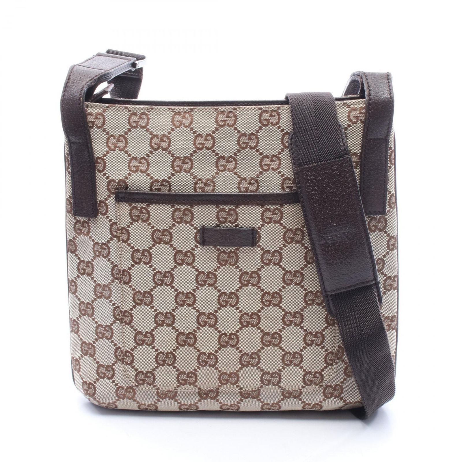グッチ GUCCI ショルダーバッグ GGキャンバス 122793 ベージュ キャンバス レザー ショルダー レディース Used A