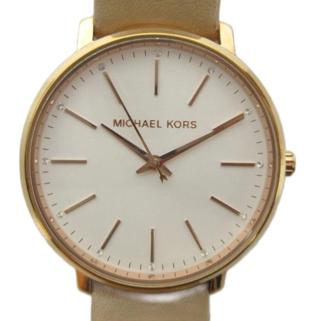 マイケルコース MICHAEL KORS MK-2748 腕時計 ウォッチ クォーツ 白文字盤 レザーベルト ゴールド色 ■GY18 /MQ 7,120円