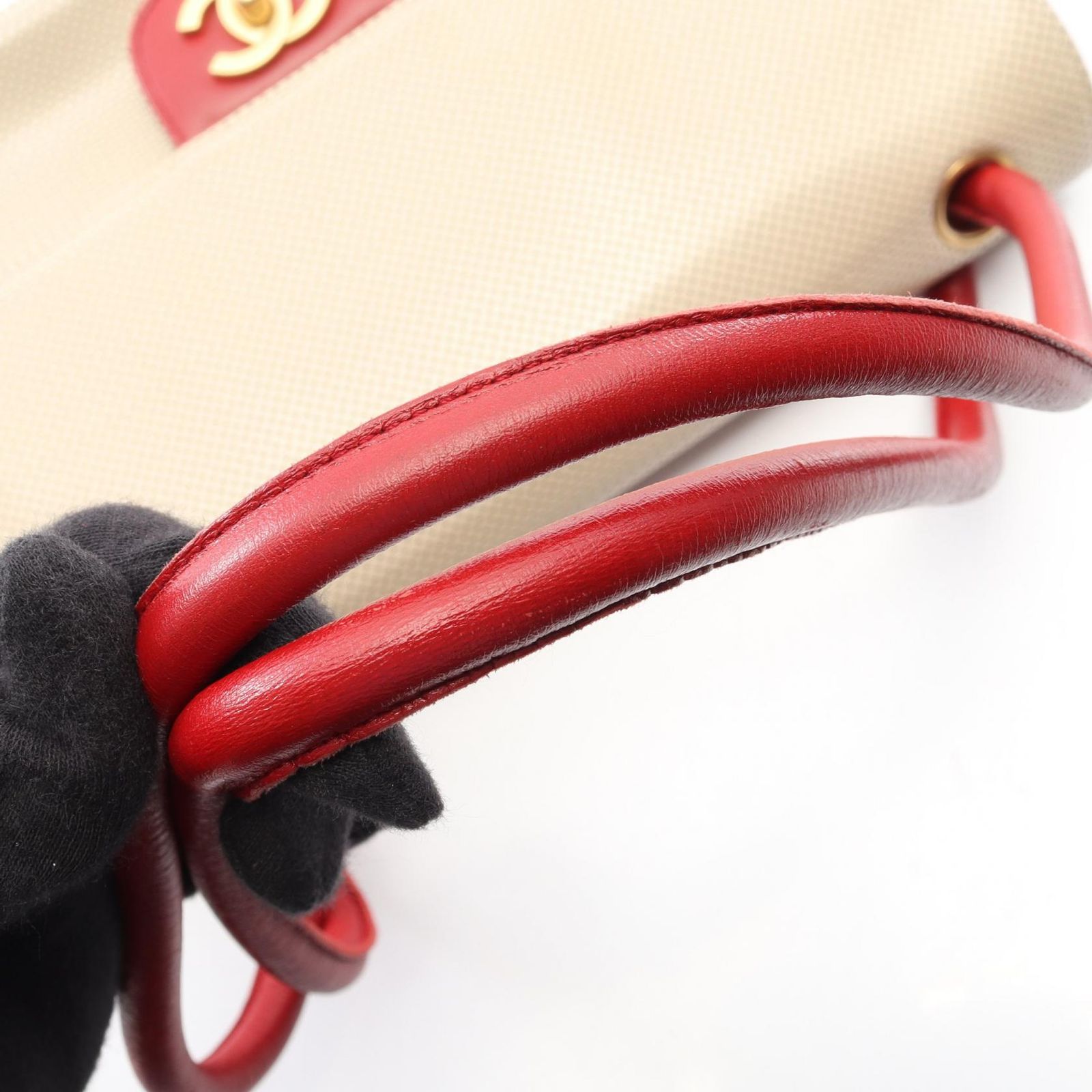 シャネル CHANEL ショルダーバッグ ココマーク パンチング ベージュ