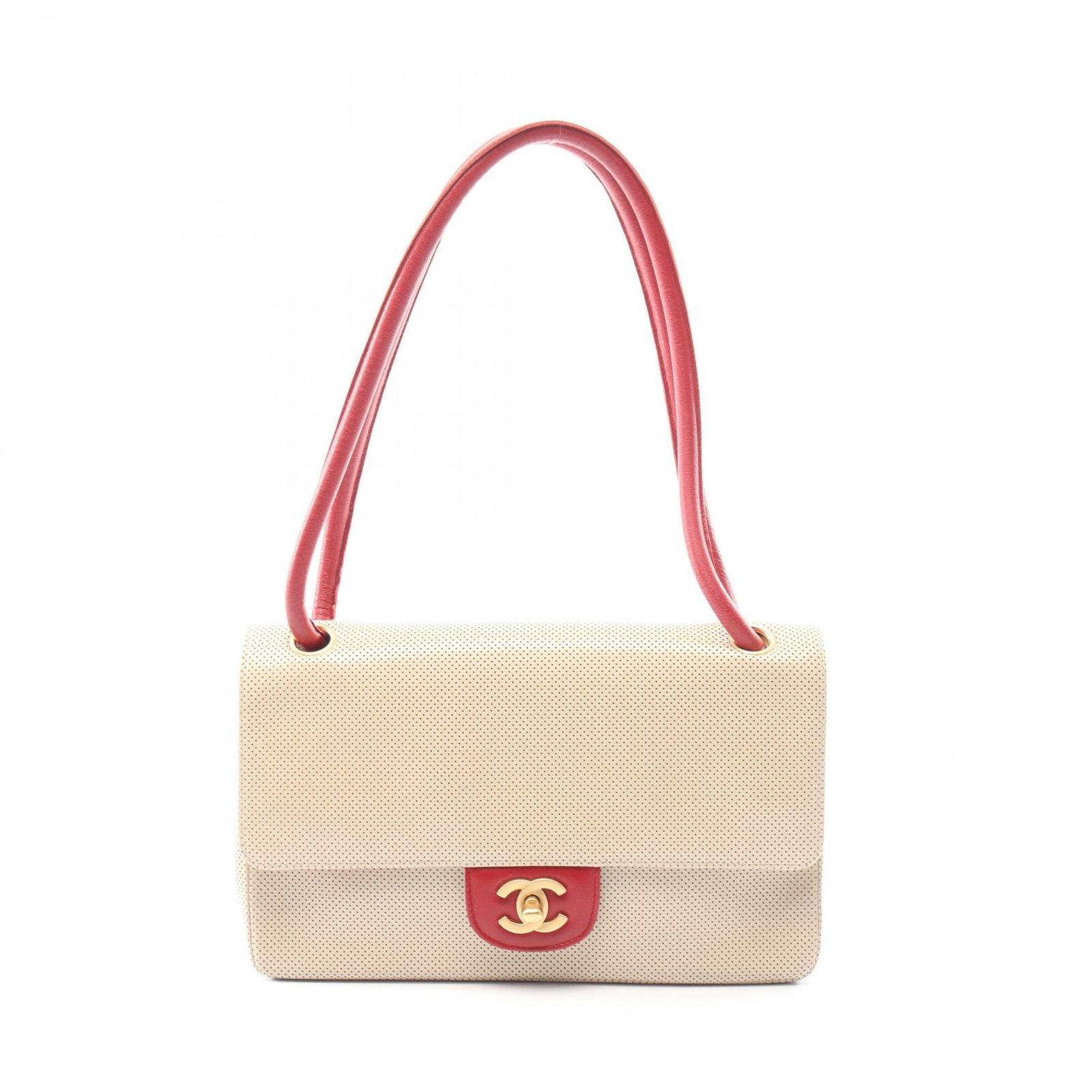 超美品☆ヴィンテージCHANEL ココロック パンチング☆レザーショルダー 