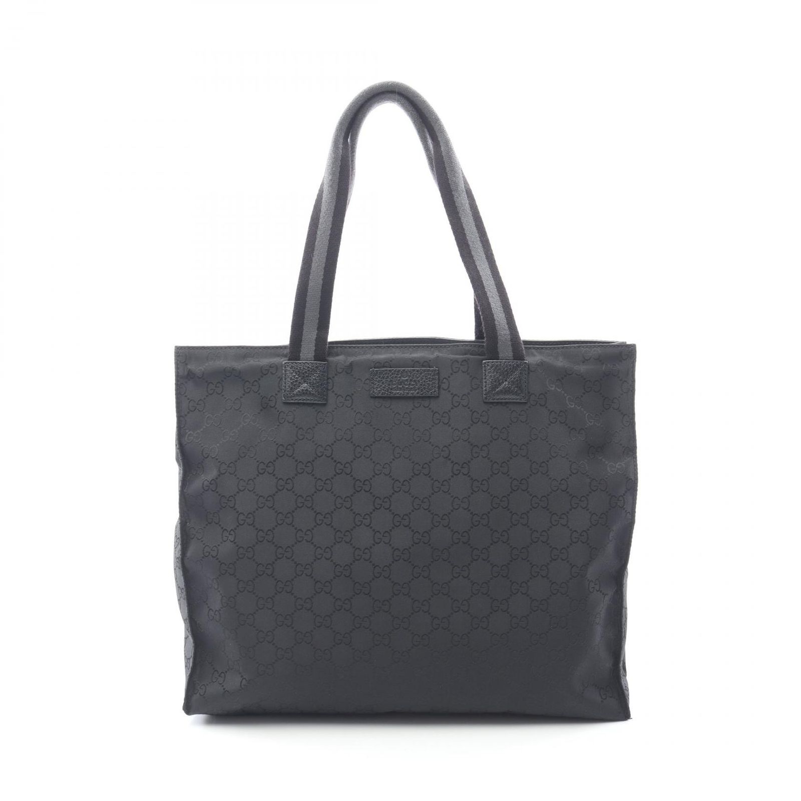 グッチ GUCCI トートバッグ GGナイロン 449178 ブラック ナイロン レザー トートバッグ ユニセックス Used B