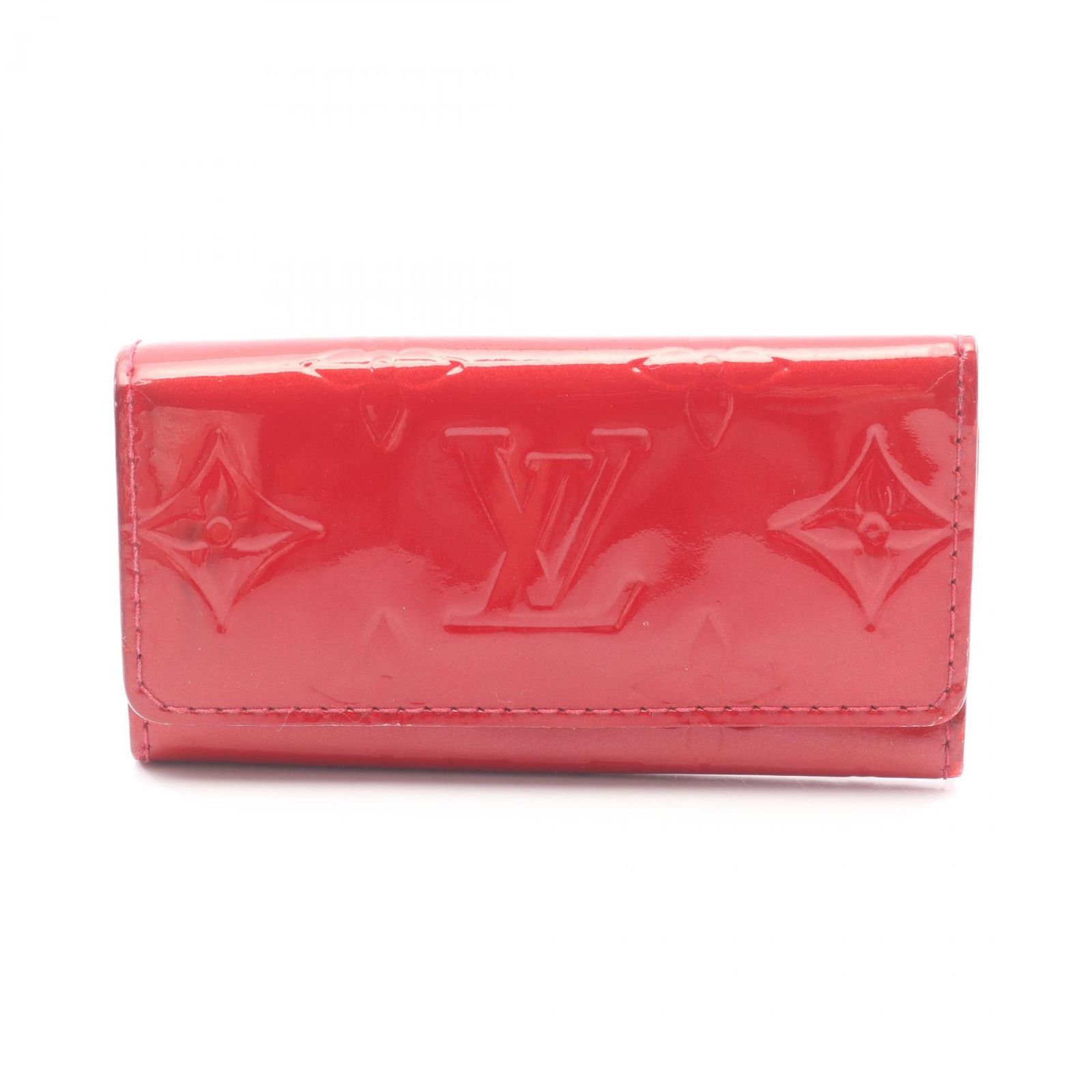 ルイ・ヴィトン LOUIS VUITTON キーケース ミュルティクレ4 モノグラムヴェルニ ポムダムール 4連 M91976 ポムダムール レザー ミュルティクレ4 レディース Used B