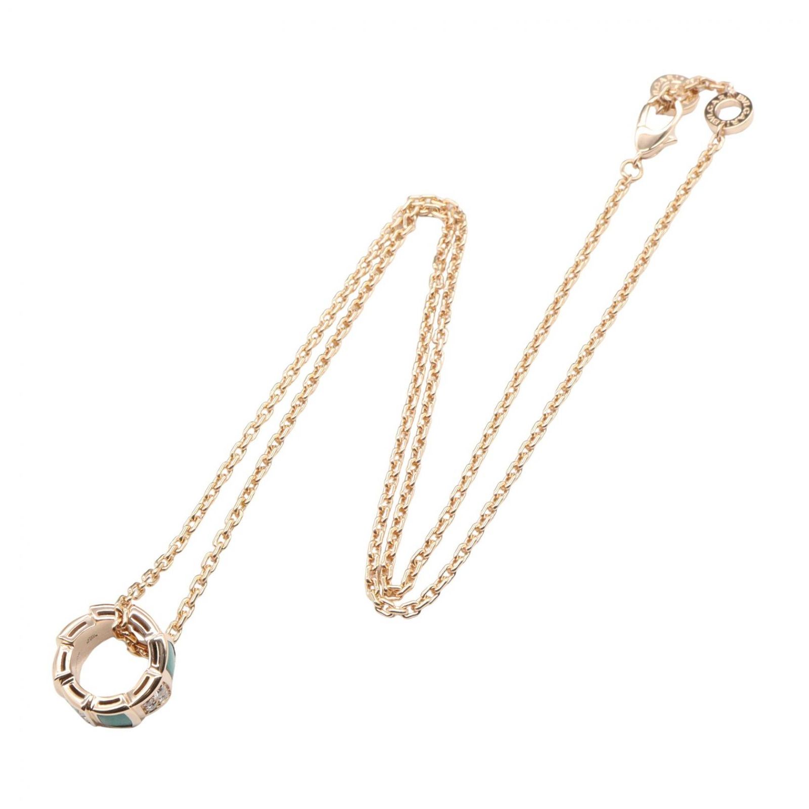 ブルガリ BVLGARI ネックレス セルペンティ マラカイト ダイヤ 