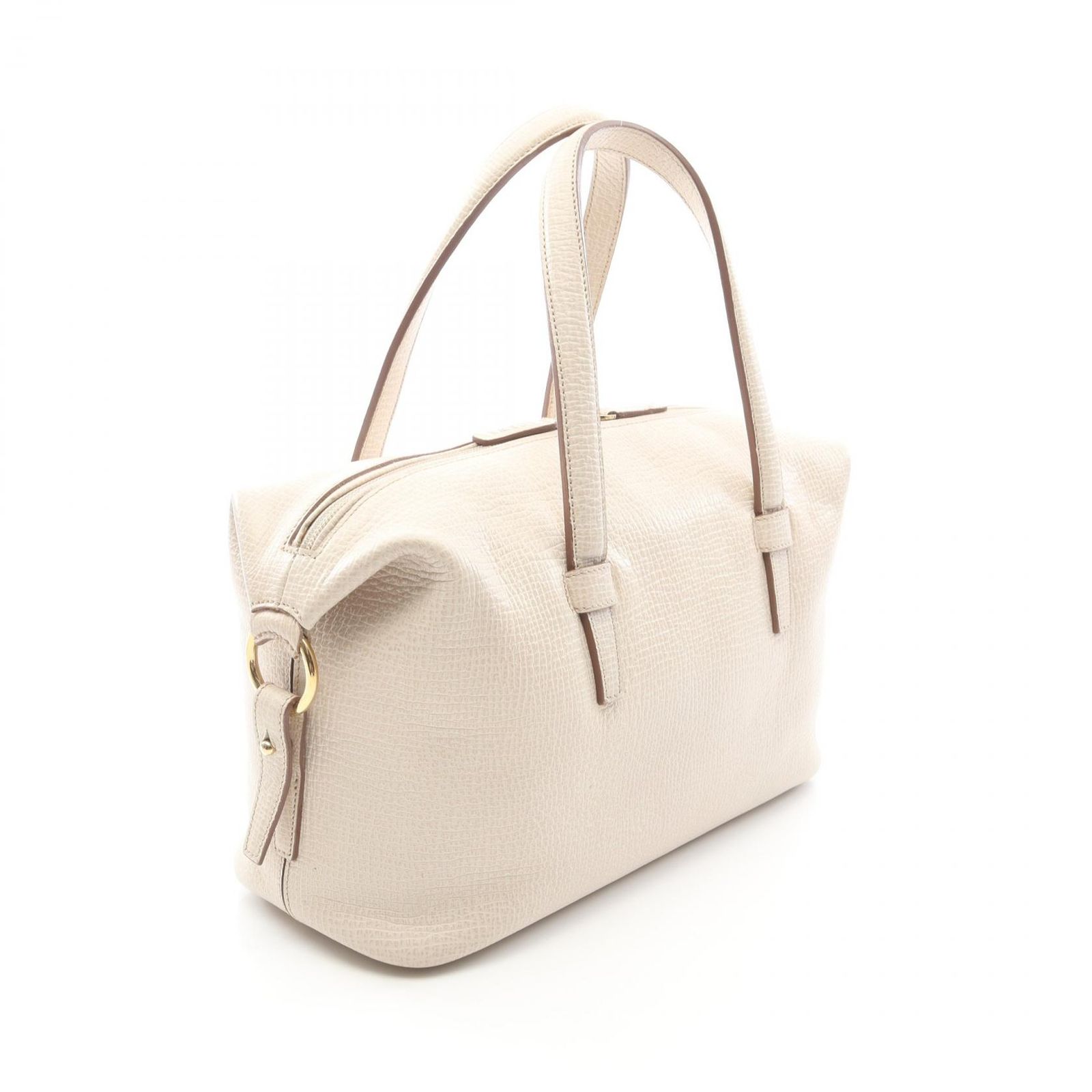 ロエベ LOEWE トートバッグ アイボリー レザー ミニボストン