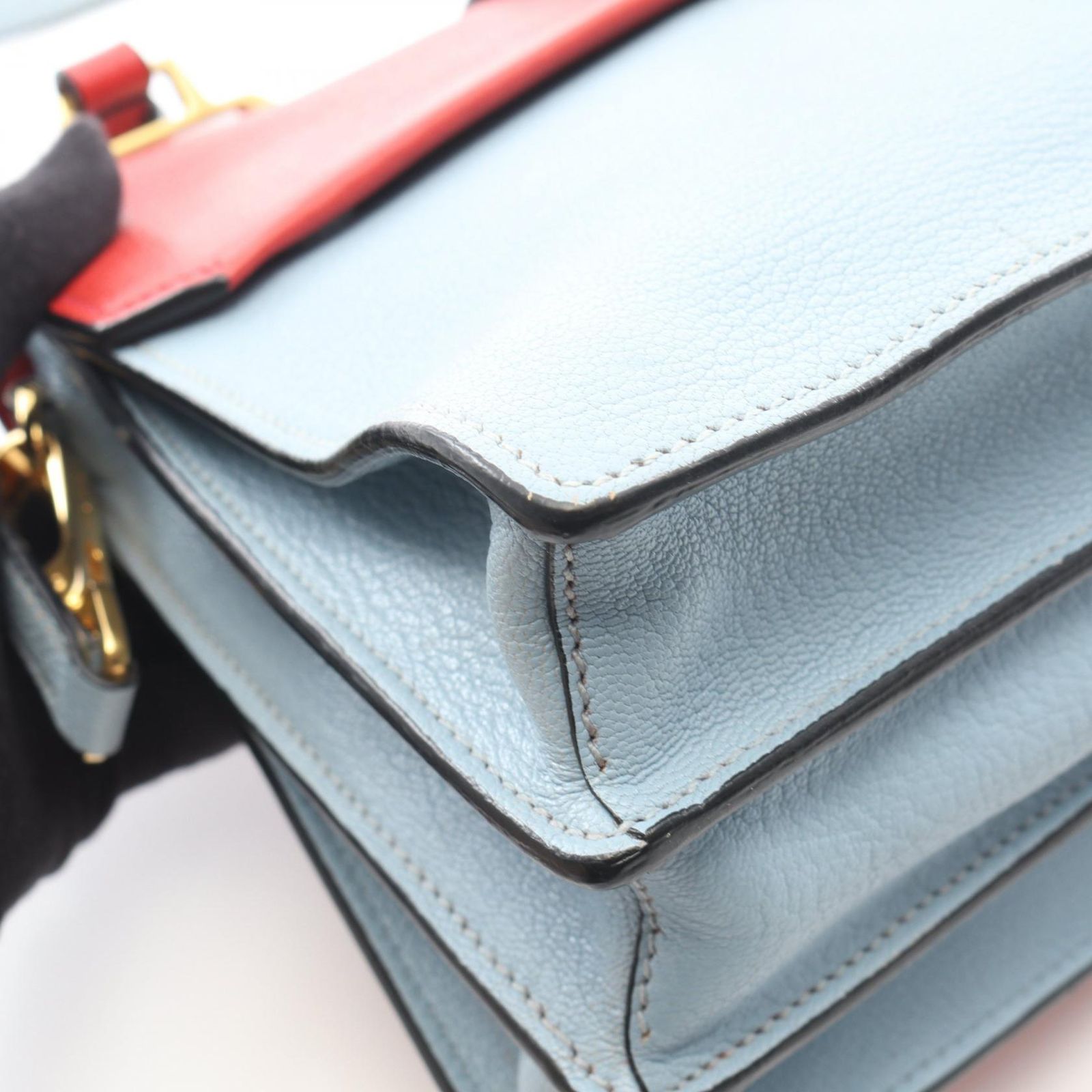 ミュウ ミュウ Miu Miu ハンドバッグ MADRAS マドラス 2WAY バイカラー