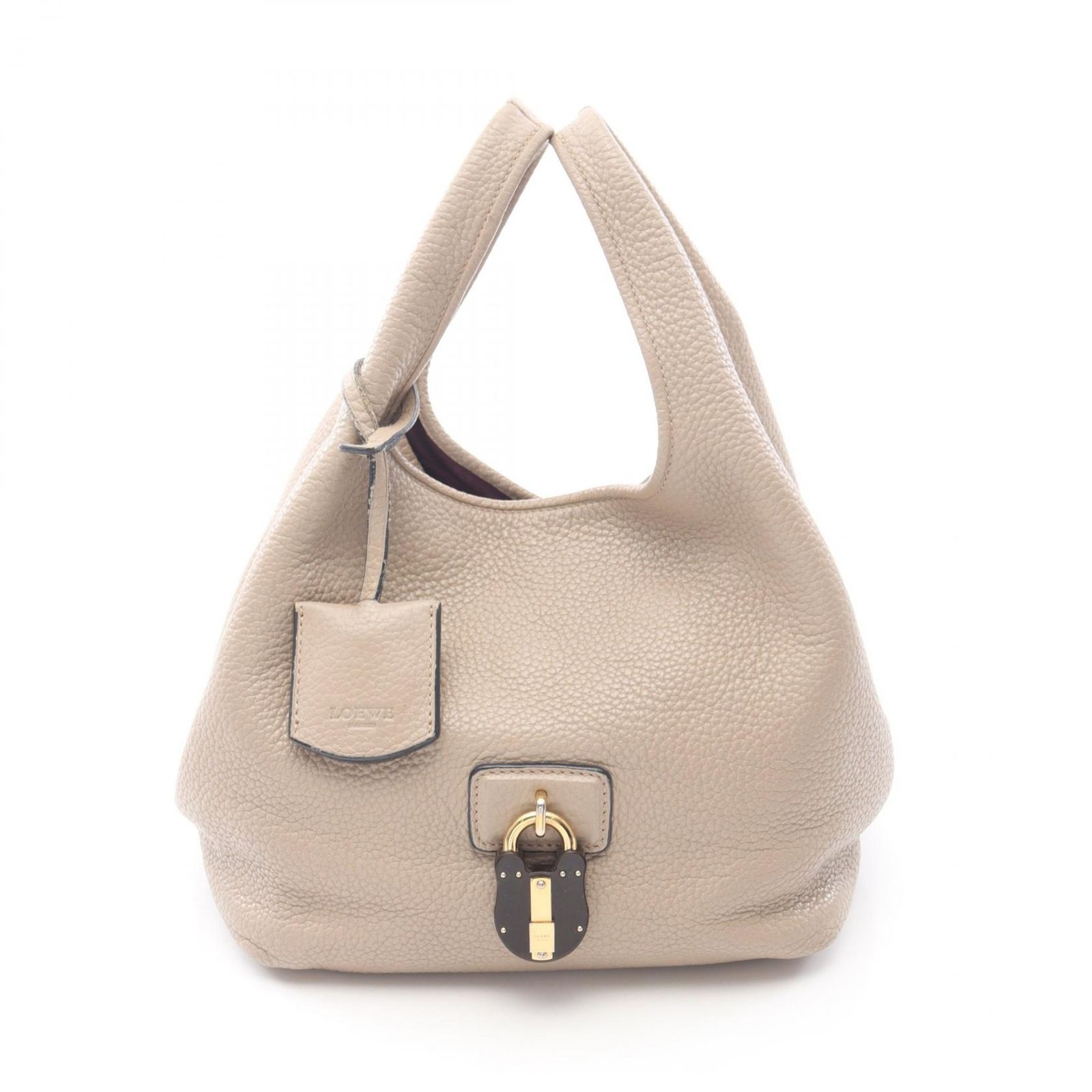ロエベ LOEWE ハンドバッグ カリエ ベージュ レザー カリエ ハンド レディース Used B