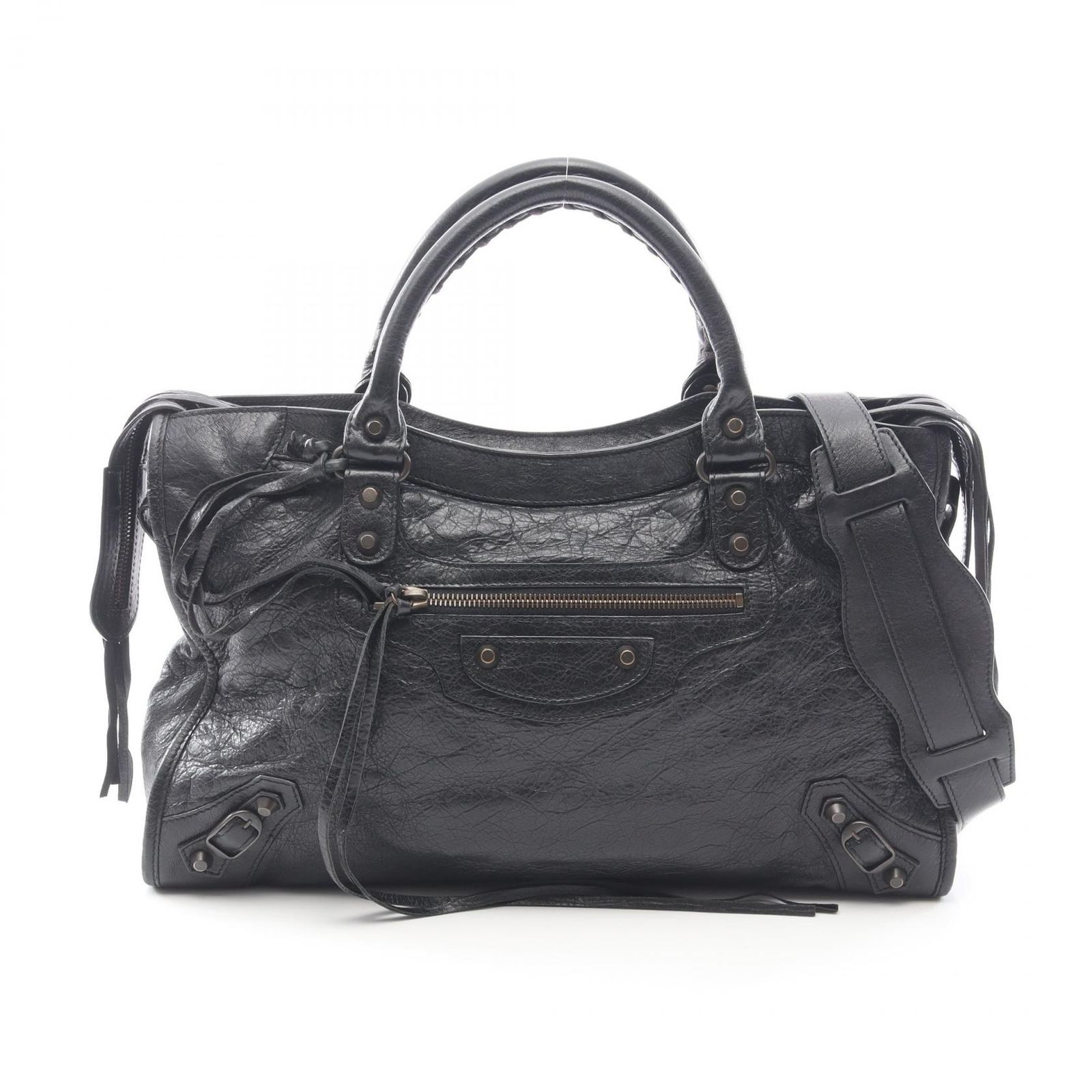 バレン�
2000
��アガ BALENCIAGA ハンドバッグ ザ シティ 2WAY 115748 ブラック レザー ザ・シティ 2wayショルダー レディース Used B