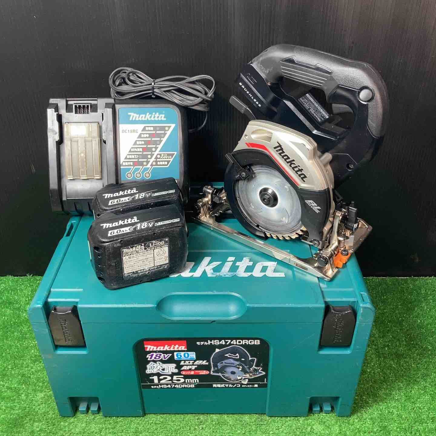 【中古品】★マキタ(makita) コードレス丸のこ HS474DRGXB 18V6.0Ahバッテリー2個付き♪【岩槻店】