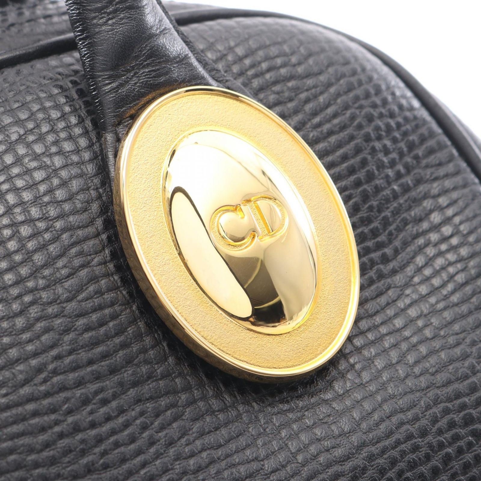 ディオール Dior ハンドバッグ CDロゴ金具 2WAY ブラック レザー ミニ
