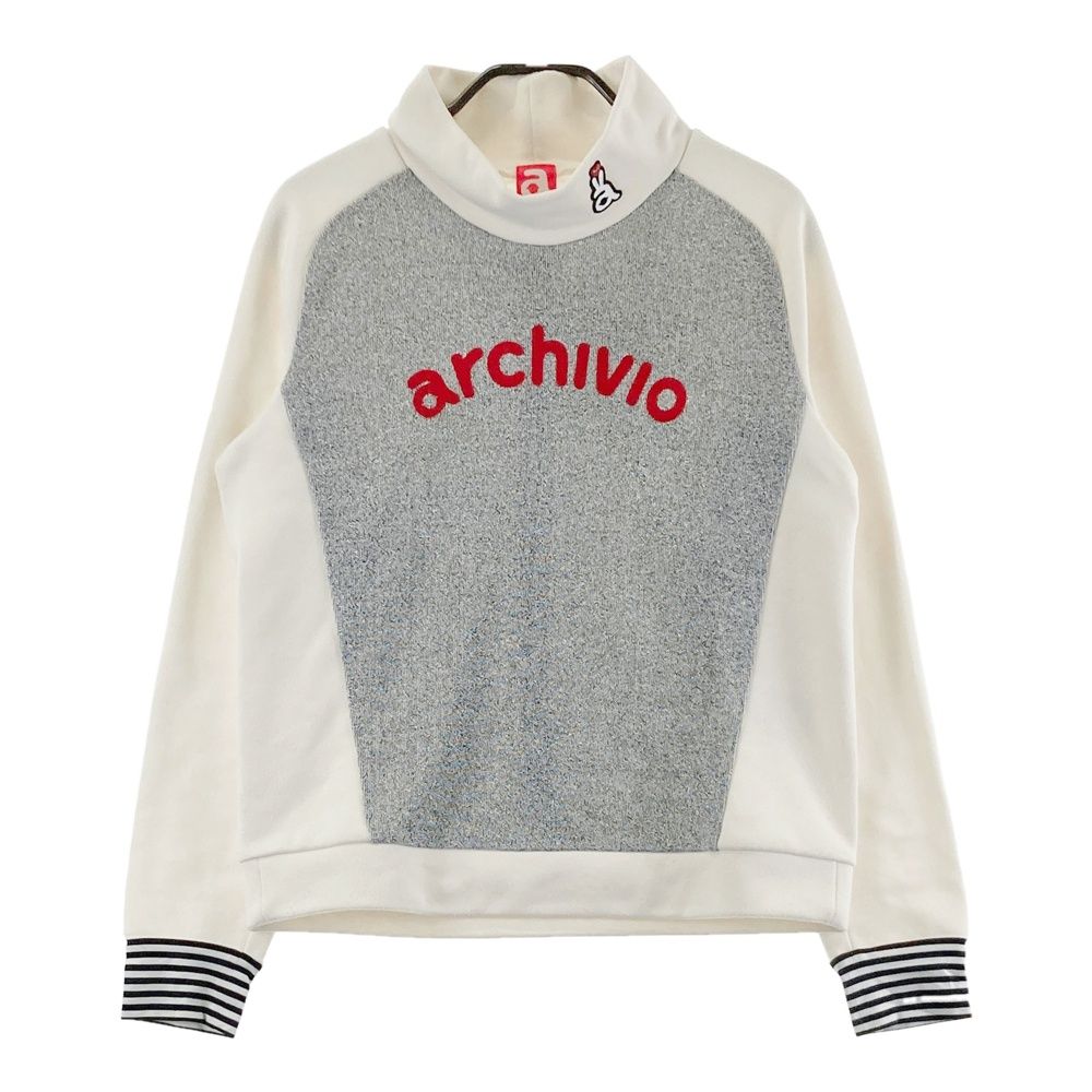 サイズ：38 ARCHIVIO アルチビオ モックネック長袖スウェット ホワイト
