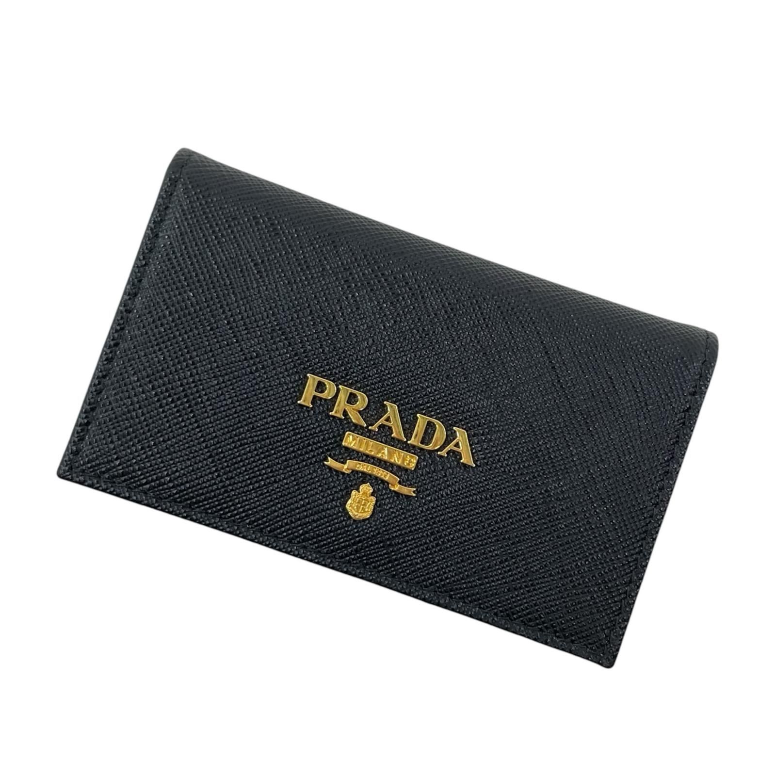 【中古】PRADA | プラダ サフィアーノ カードケース 1MC122 ブラック【尾張小牧店】