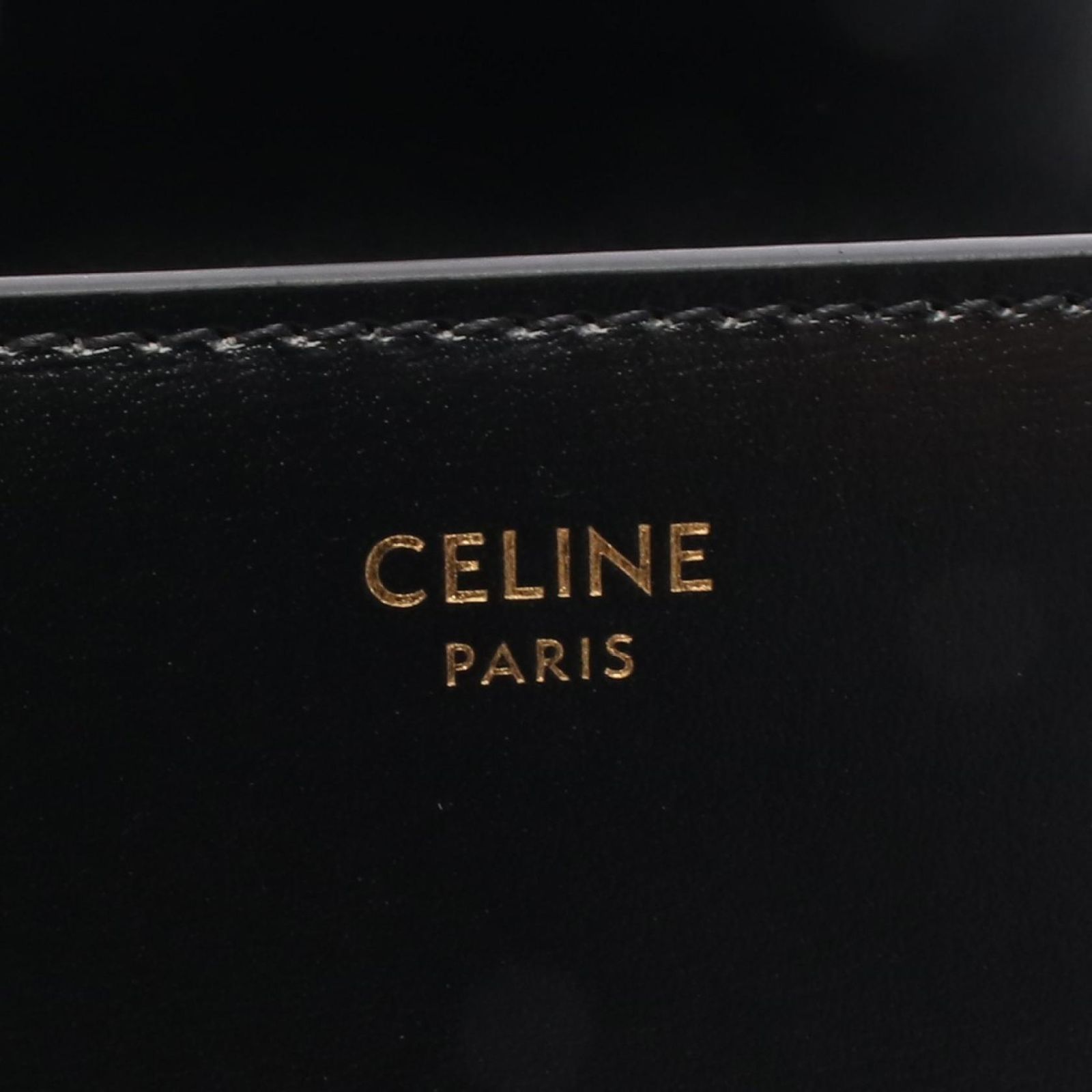 セリーヌ CELINE 三つ折り財布 トリオンフ スモールフラップウォレット 10D783DPV38NO ブラック レザー 三つ折り財布 レディース 新品