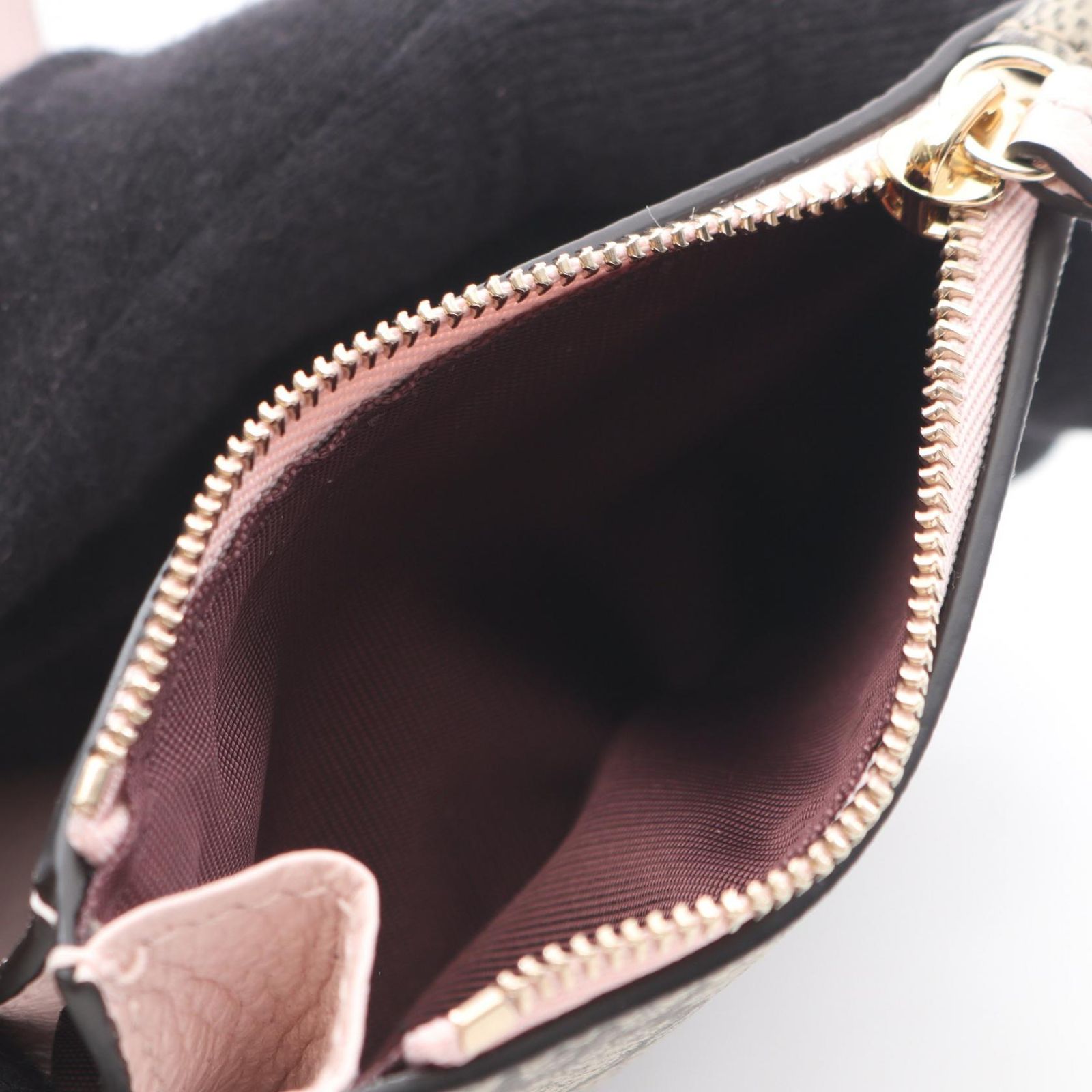 グッチ GUCCI 三つ折り財布 ダブルG バイカラーミニウォレット GGスプリーム 837957AAFXM5743 ピンク/ベージュ レザー 二つ折り財布 レディース 新品｜詳細画像