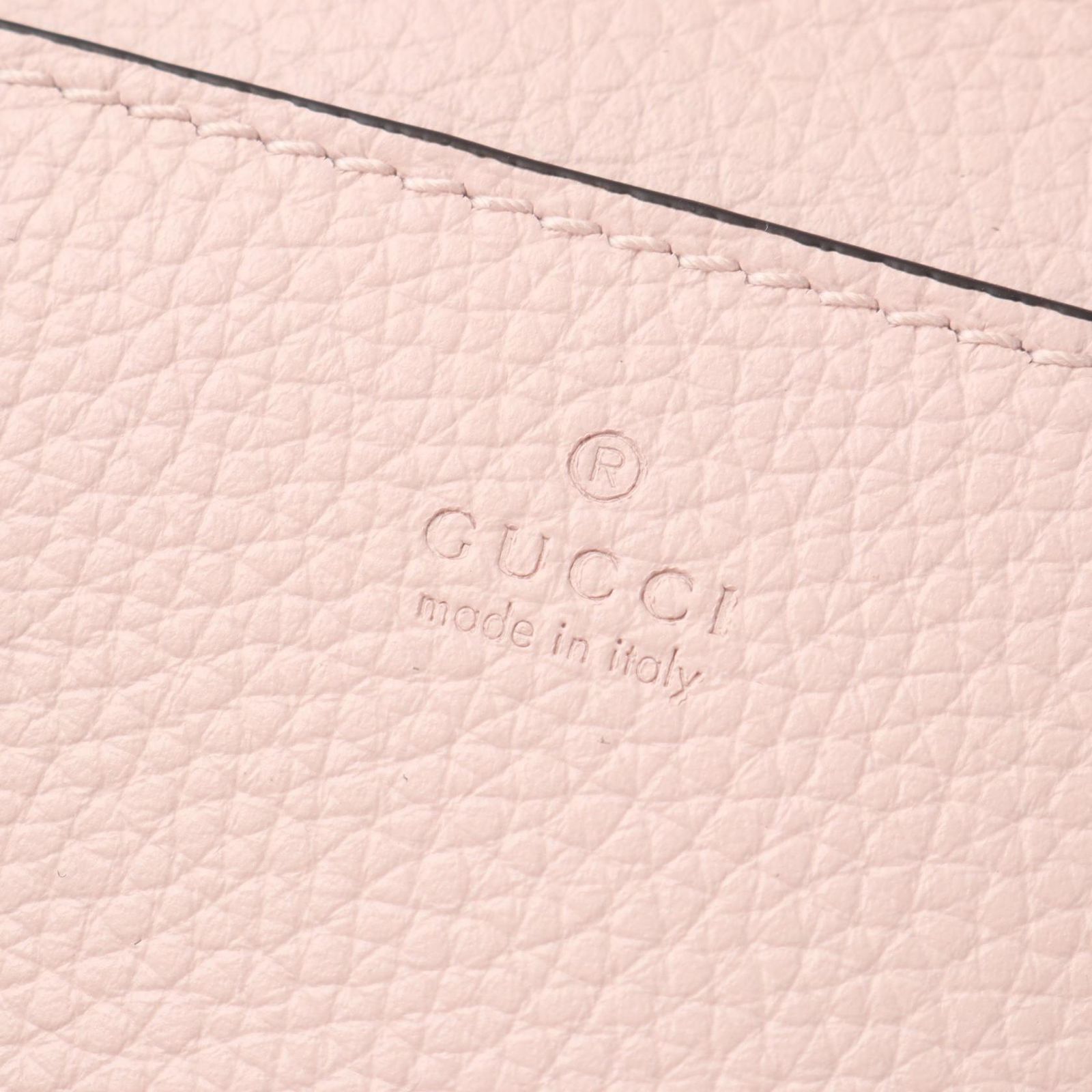 グッチ GUCCI 三つ折り財布 ダブルG バイカラーミニウォレット GGスプリーム 837957AAFXM5743 ピンク/ベージュ レザー 二つ折り財布 レディース 新品｜詳細画像