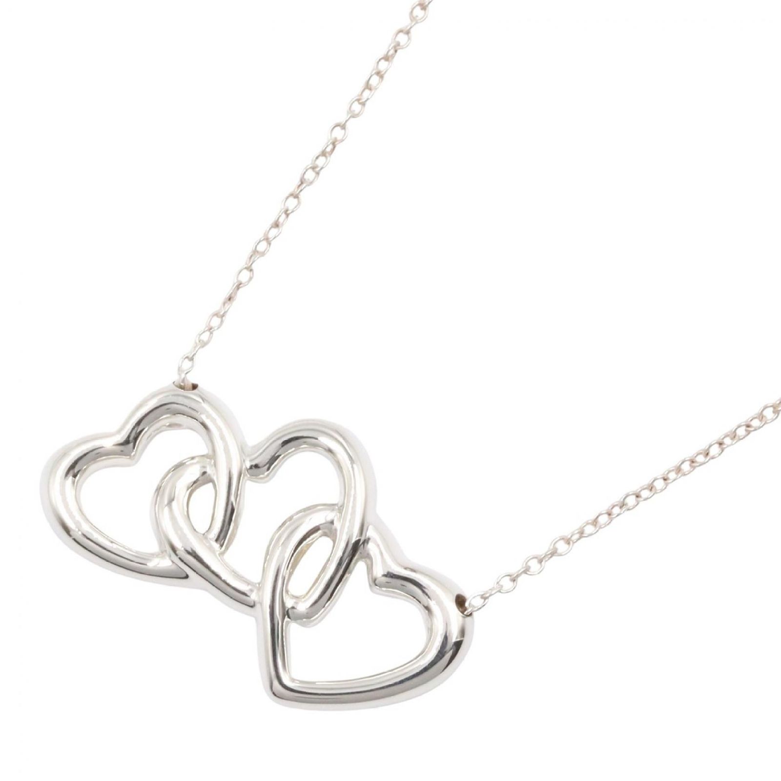 ティファニー TIFFANY＆CO ネックレス トリプルオープンハートネックレス 首回41.5㎝ シルバー925 トリプルオープンハートネックレス レディース Used A