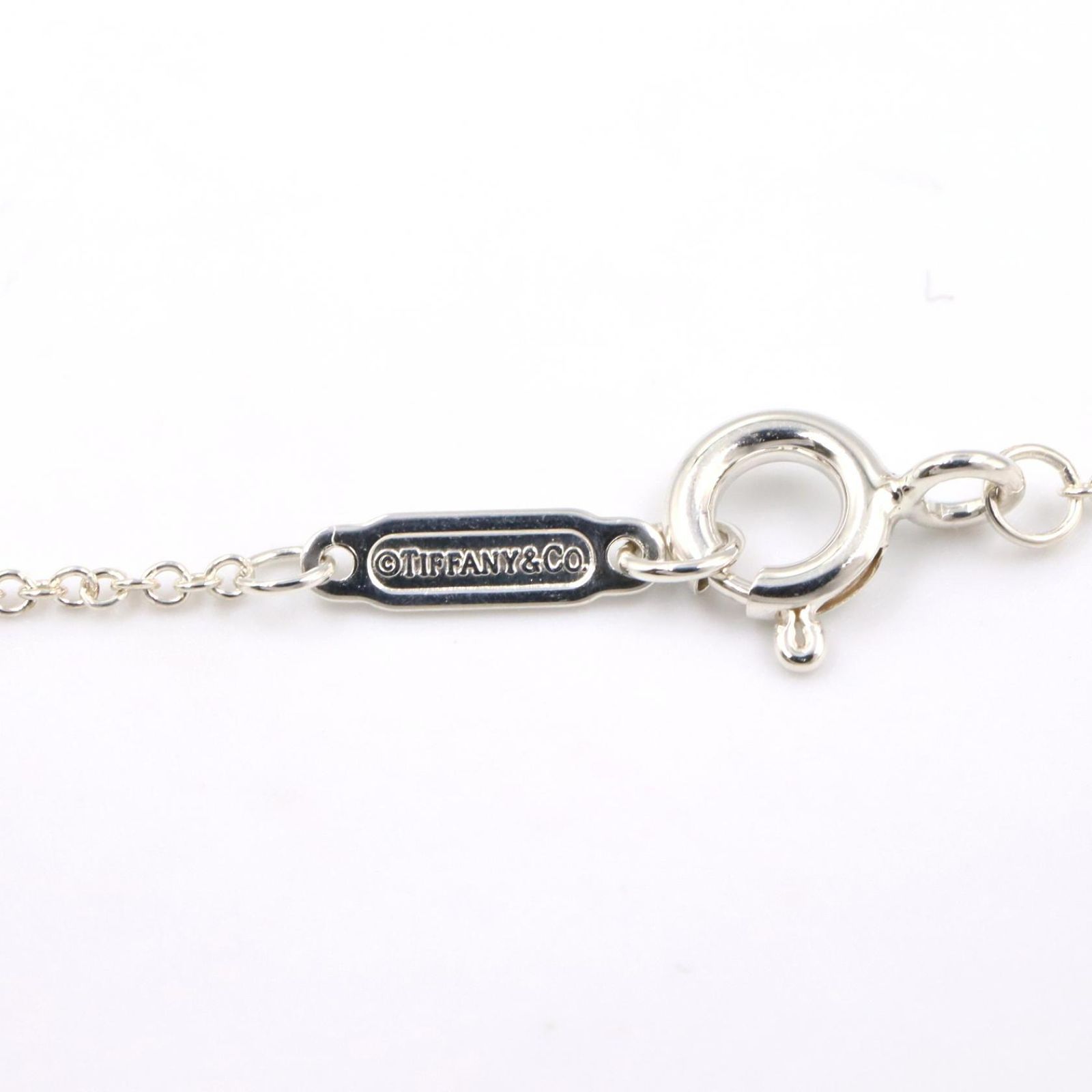 ティファニー TIFFANY＆CO ネックレス アルファベットチャーム ネックレス 首回40.5㎝ シルバー925 ネックレス レディース Used A