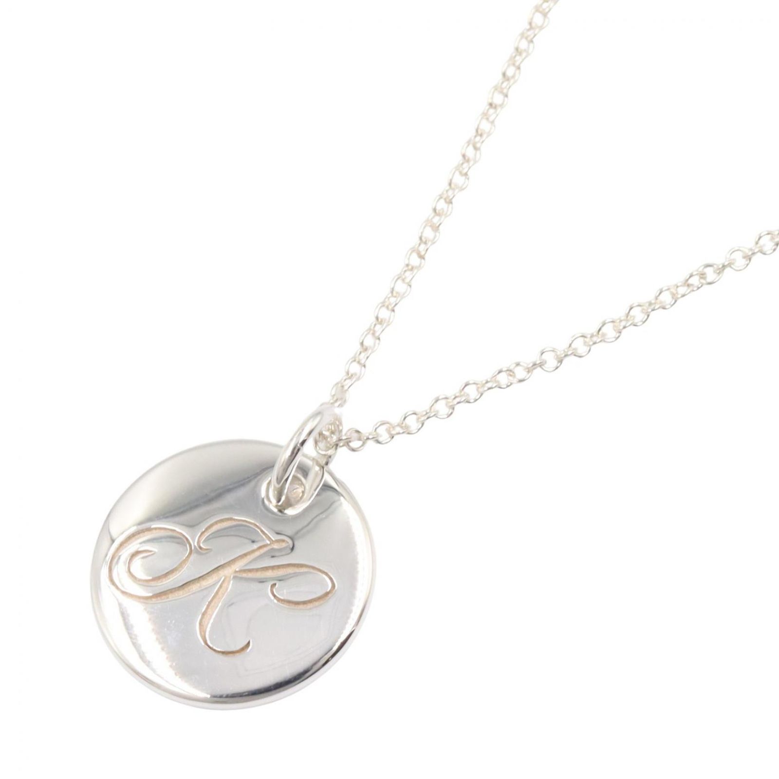 ティファニー TIFFANY＆CO ネックレス アルファベットチャーム ネックレス 首回40.5㎝ シルバー925 ネックレス レディース Used A