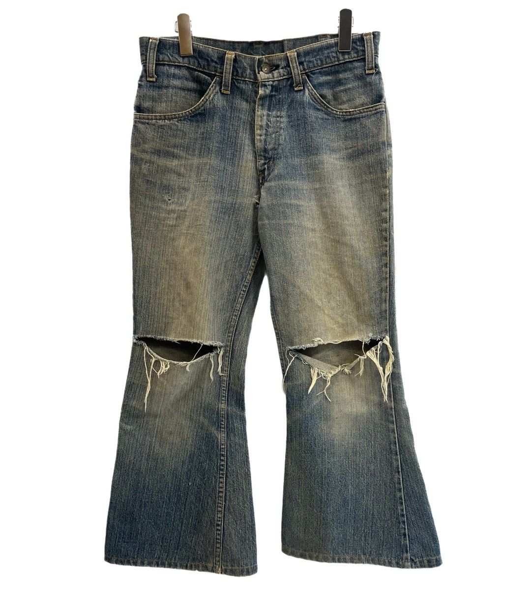 リーバイス Levi's 70's Levi's 684-0217 オレンジタブ ベルボトム デニムパンツ ボタン裏刻印4 ヴィンテージ デニム ブルー W32L30 101MB-975