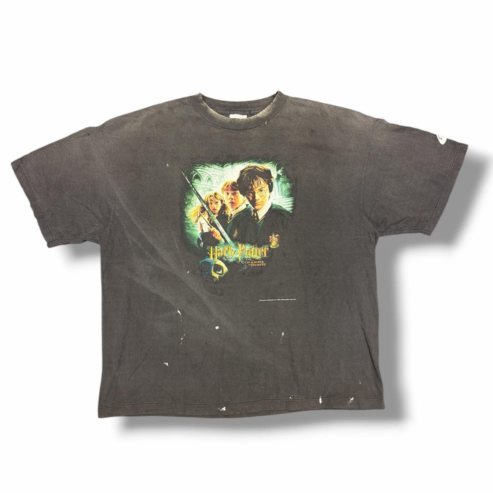 参考上代50600円 SAINT MICHAEL HP_SS TEE/CHAMBER OF SCRT/BLK ハリーポッタープリント Tシャツ セントマイケル SM-HR1-0000-C46 チャコール XXL （2255M）