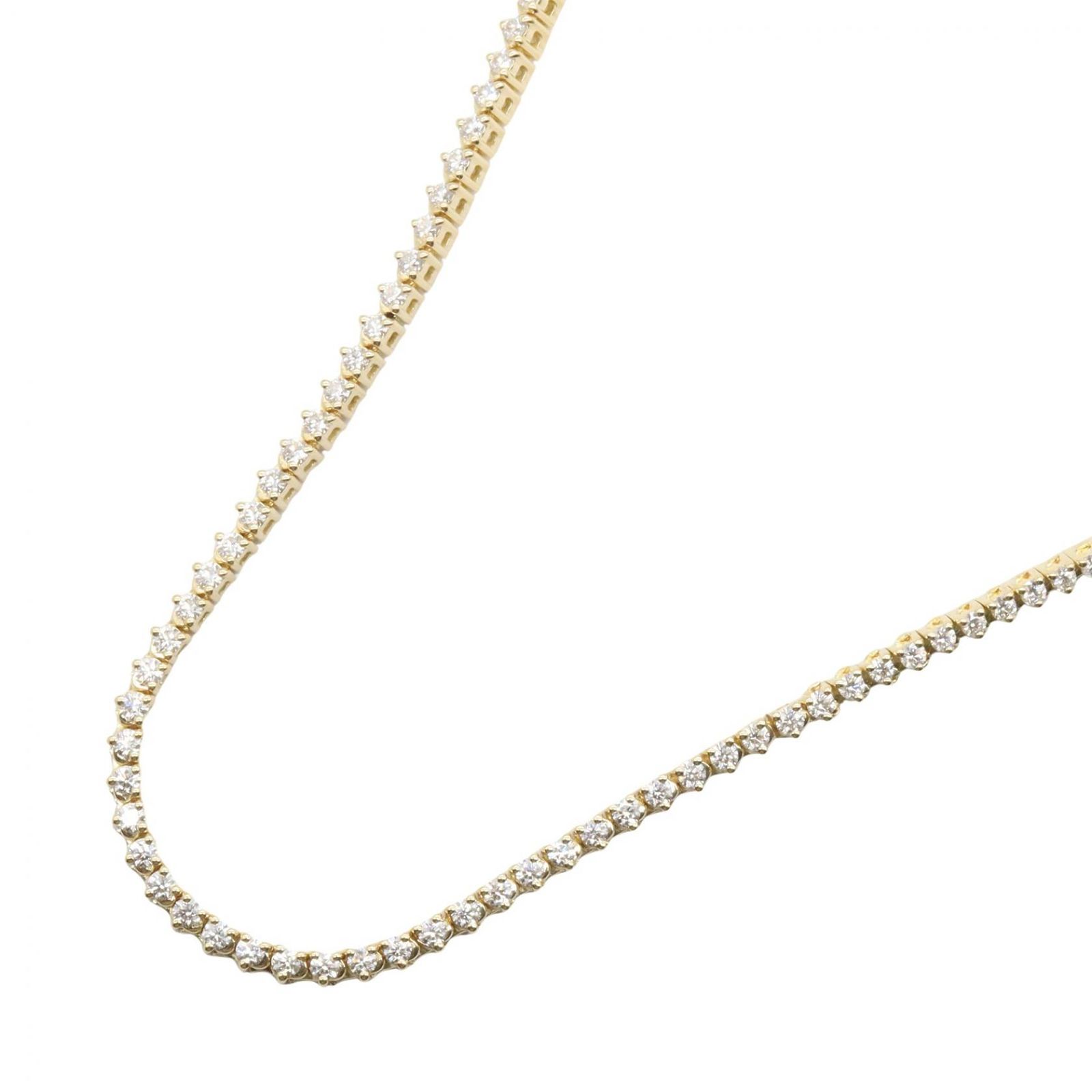 タサキ TASAKI ネックレス テニス ダイヤ ネックレス 首回39.5㎝ K18（イエローゴールド） ダイヤモンド テニス ダイヤ ネックレス レディース Used A