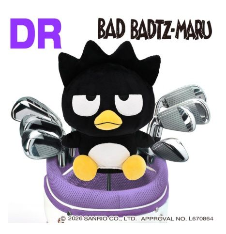 [September Delivery Schedule] Bad Batsu Round Golf Head Cover for Drivers XOHD001 Sanrio