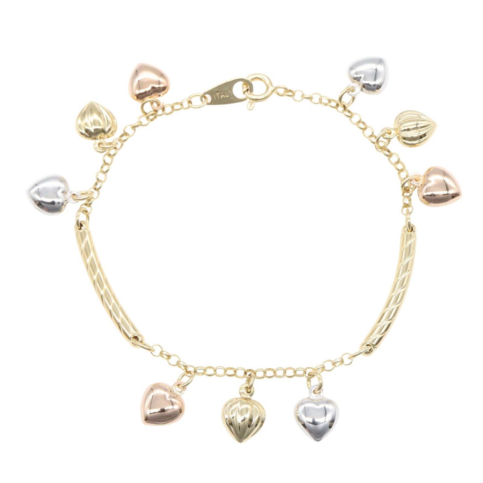 ジュエリー JEWELRY ブレスレット ブレスレット 18KTｽﾘｰG 9.6g 腕回16.5cm K18（イエローゴールド） K18WG（ホワイトゴールド） ブレスレット レディース Used A