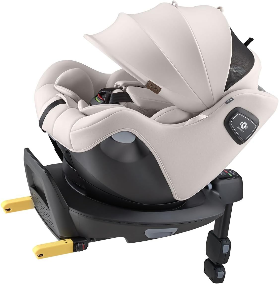 Aprica(アップリカ) チャイルドシート ISOFIX固定 クルリラエックスプラス AB 新生児～4歳頃まで 回転式 R129適合 セパレートシステム (ベージュ) 【2025年モデル】 2223437 未使用品/送料無料/激安