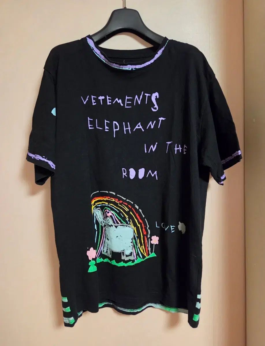 ヴェトモン エル ブラック 半袖 Tシャツ