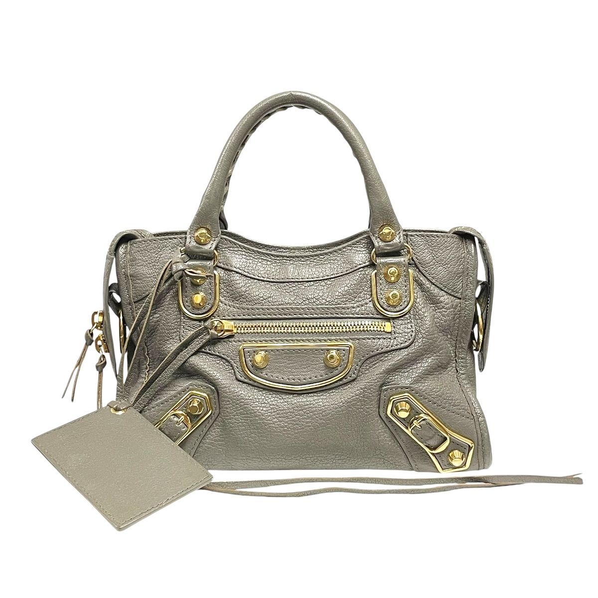 中古】 BALENCIAGA バレンシアガ クラシック メタリック エッジ ミニ 