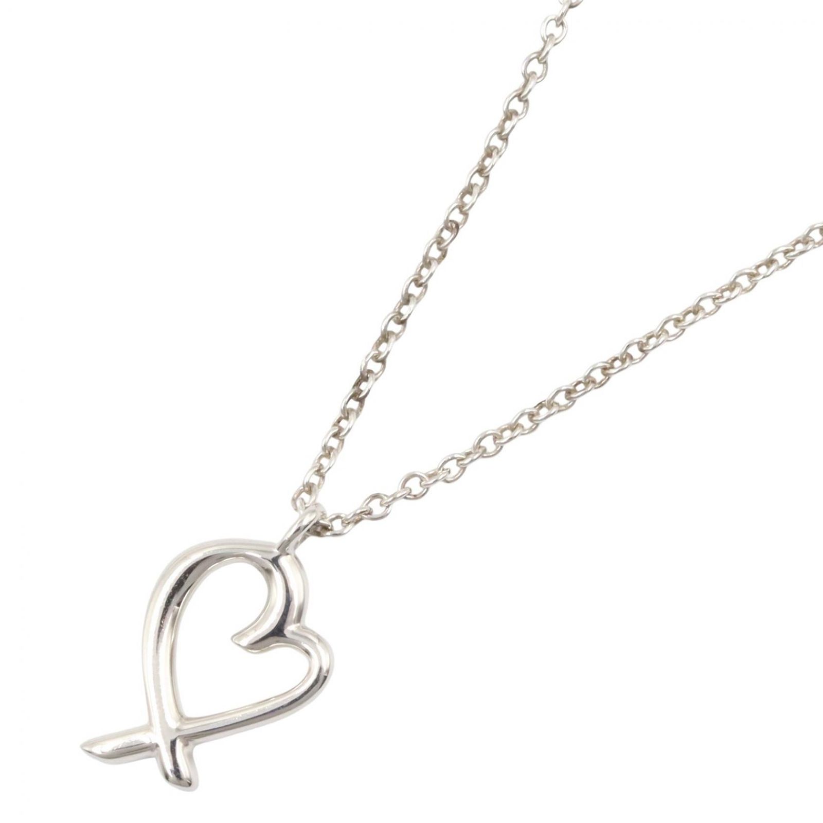 ティファニー TIFFANY＆CO ネックレス ラビングハートネックレス 首回42㎝ シルバー925 ラビングハートネックレス レディース Used A