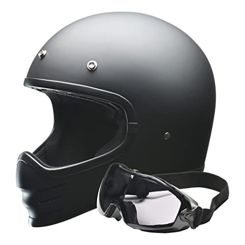 リード工業(LEAD) バイク用 フルフェイス スクランブラーヘルメット RUDE (ルード) マットブラック フリーサイズ (57-60cm未満)wb f25a7916