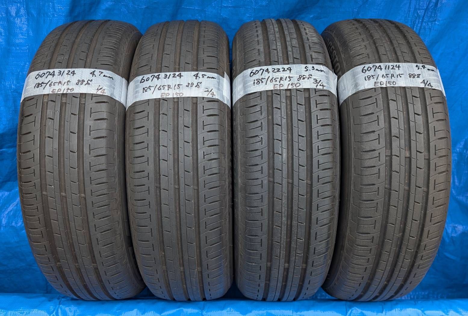 6074）185/65R15 88S BRIDGESTONE ECOPIA EP150 2024年製 4本セット