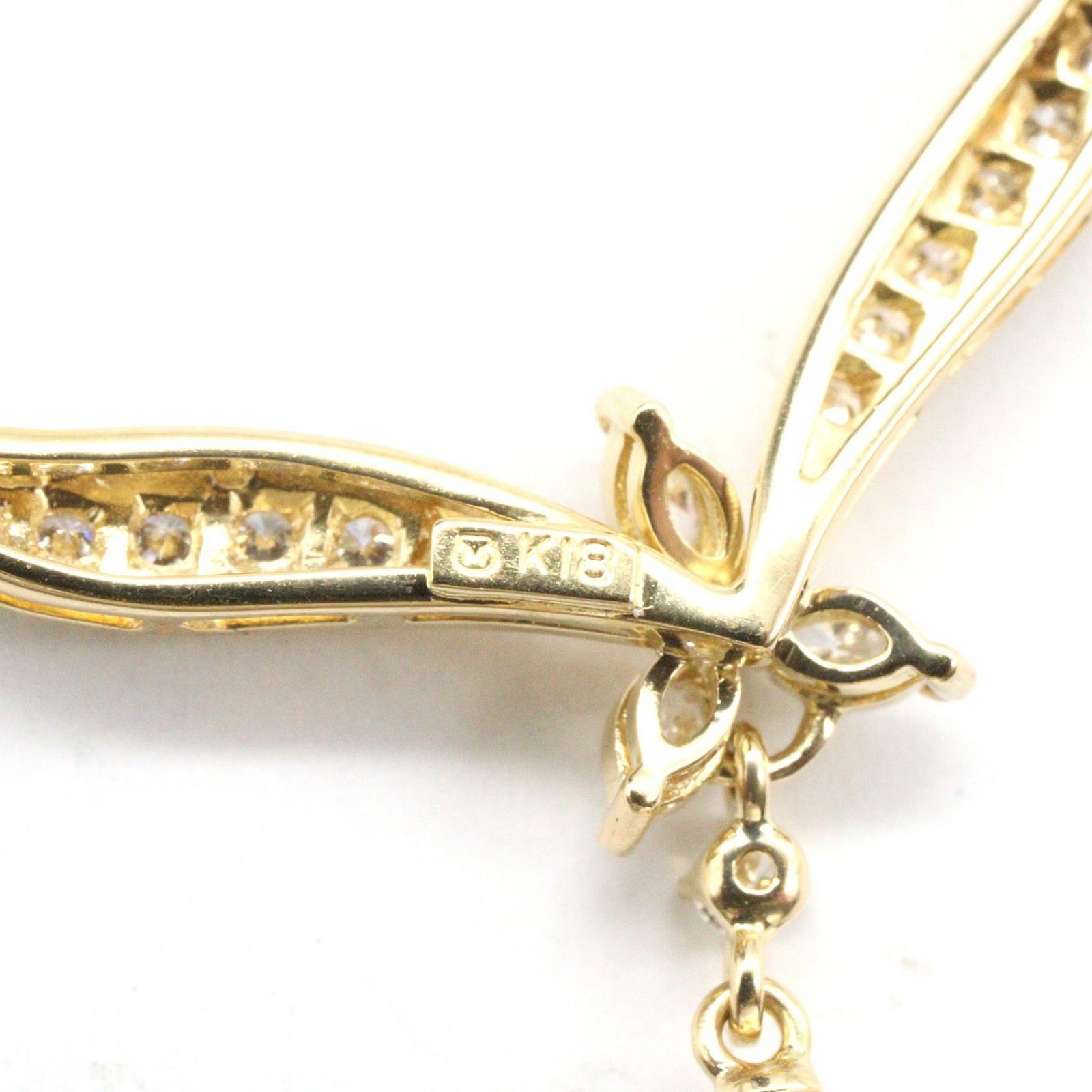 ミキモト MIKIMOTO ネックレス アコヤパール ダイヤ ネックレス 首回40 