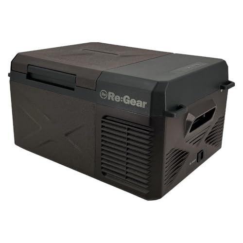 Re:Gear 車載冷蔵庫 -20℃ ポータブル冷蔵庫 小型 ミニ 12v 24v トラック クルーザー ポータブル アウトドア キャンプ 家庭 ACコード 100V DC シガーソケット 9L ブラックwb 5cb024c2